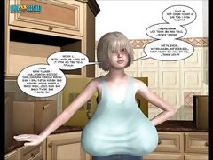 Big titted 3d chick ride a