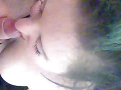 Goth bbw sucks cock and