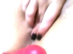 Dildo and vibrator in bbw ass
