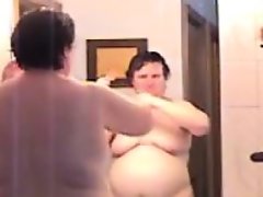 Bbw girlfriend primping in