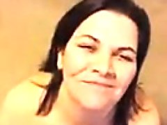 Fat mother rubs cock