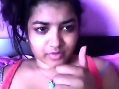 Bbw indian rubs her tits and