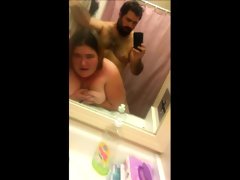 Amateur fattie rammed in the